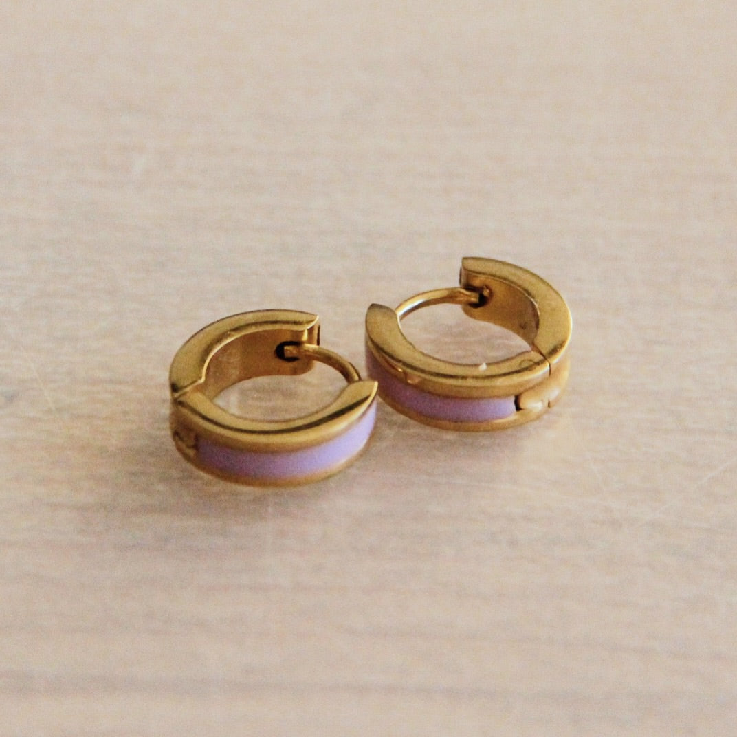 Tina Ohrringe (Gold/Lila)