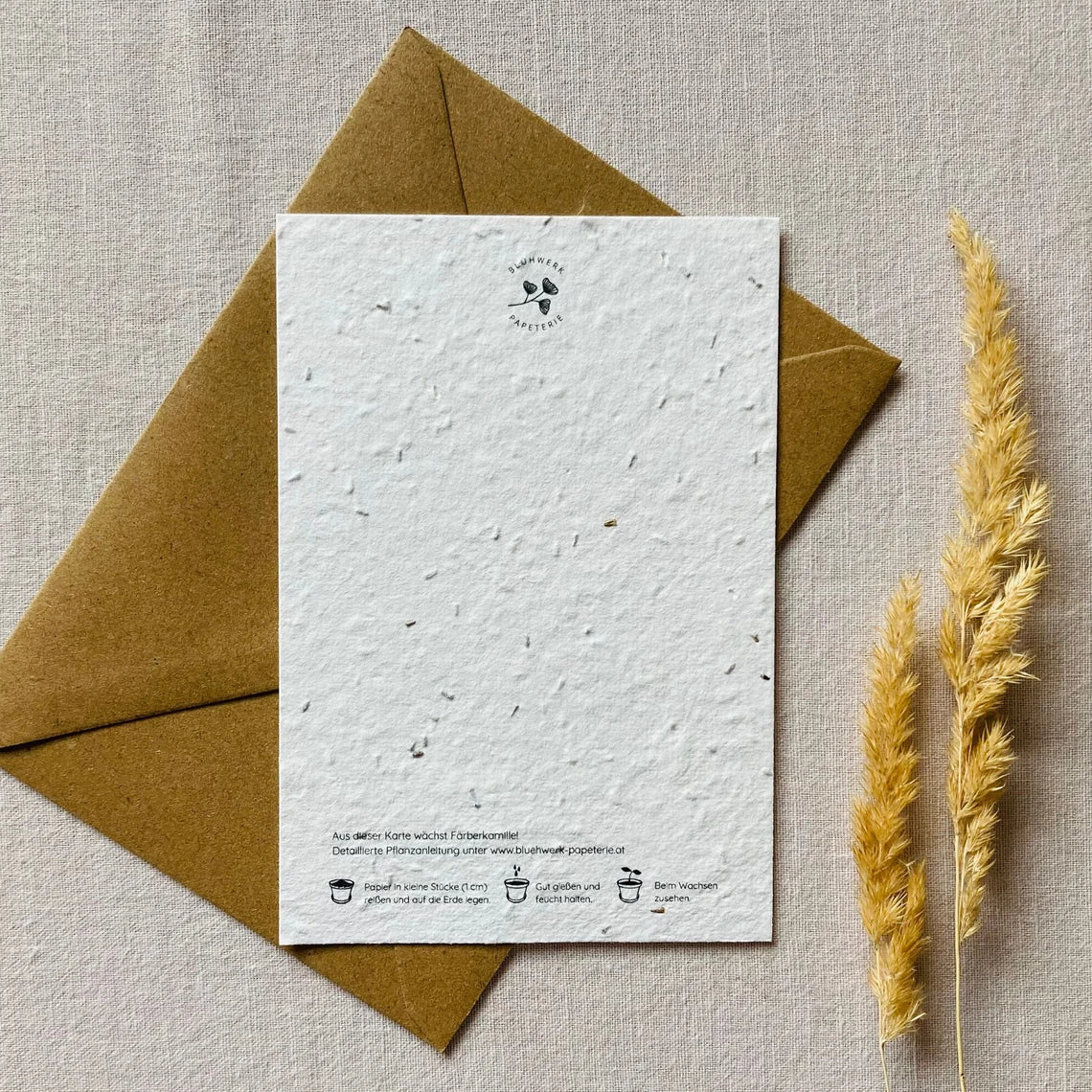 Einpflanzbare Karte aus handgemachtem Saatpapier | Alles Liebe zur Hochzeit Ballon