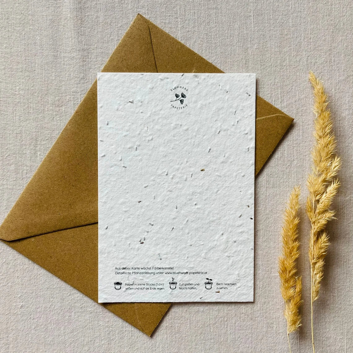 Einpflanzbare Karte aus handgemachtem Saatpapier | hoch sollst du leben