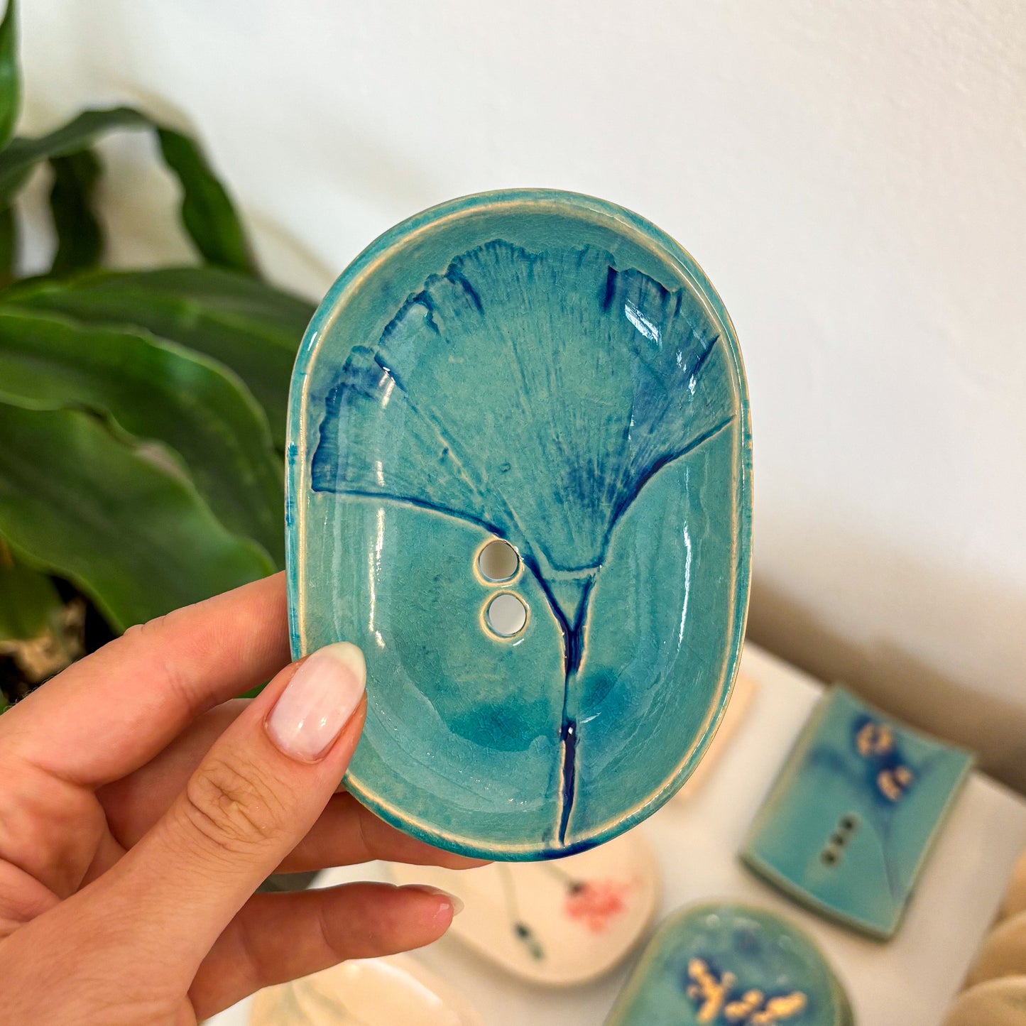 Ginkgo Seifenschale (kleinere Größe)