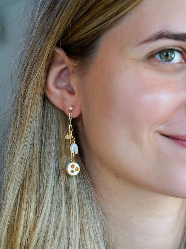 Keks Ohrring Linzeraugen, Vanillekipferl und Herz