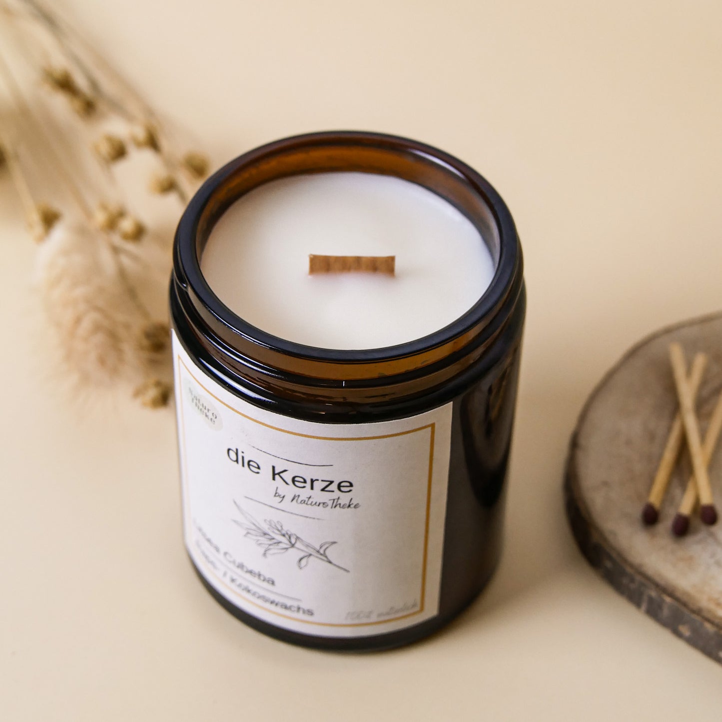 Kerze im Tiegel + Geschenkbox - Litsea Cubeba