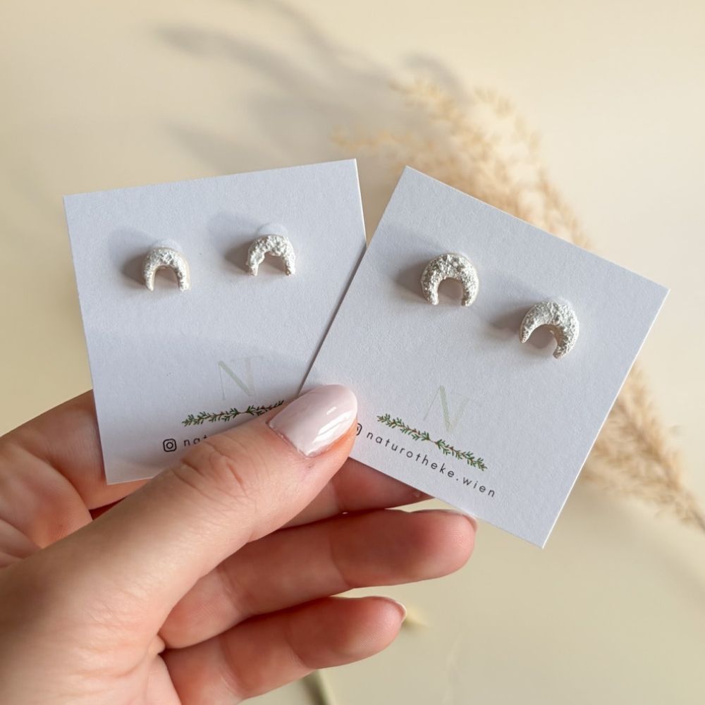 Vanillekipferl Keks Ohrringe Stecker