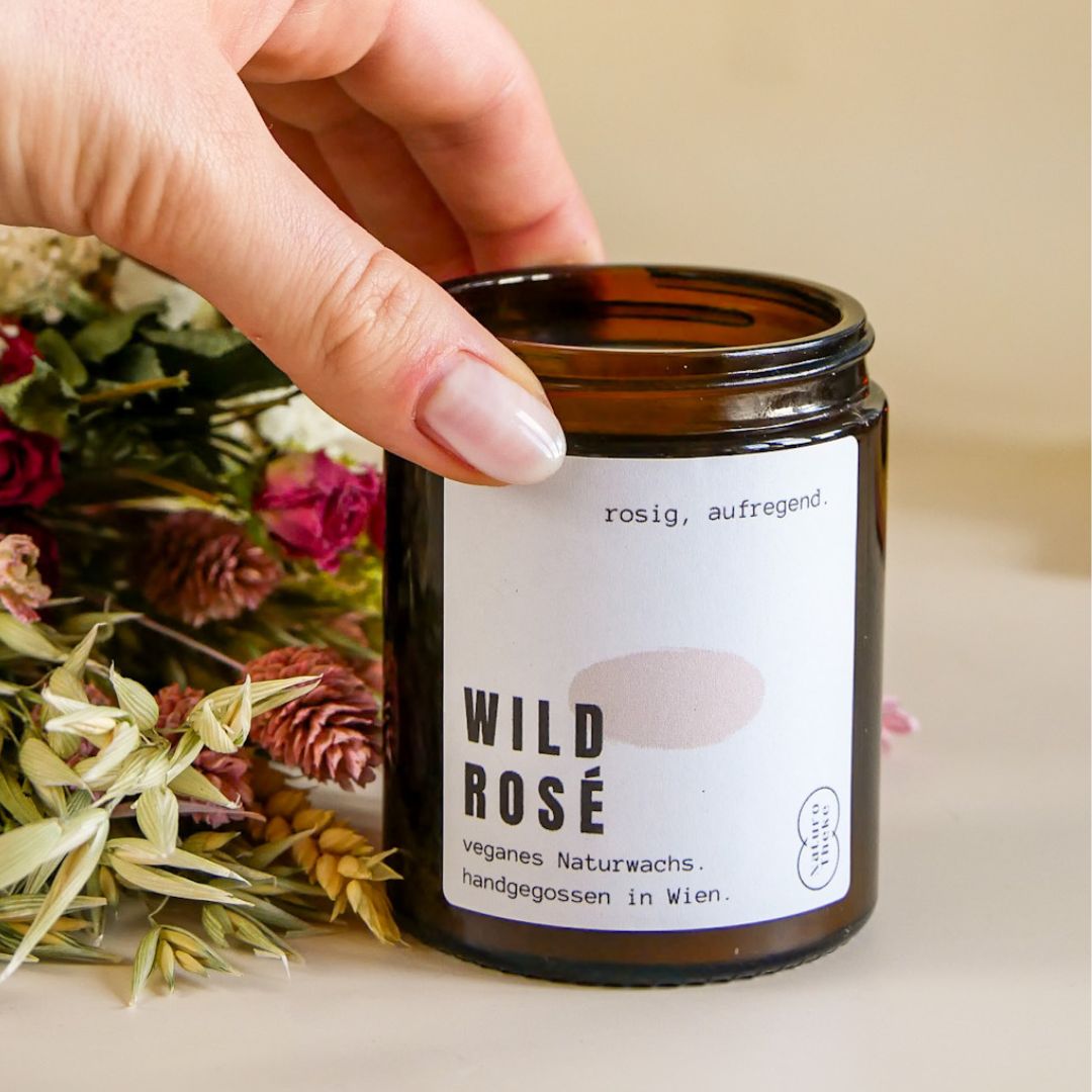 Wild Rosé Kerze im Tiegel + Geschenkbox