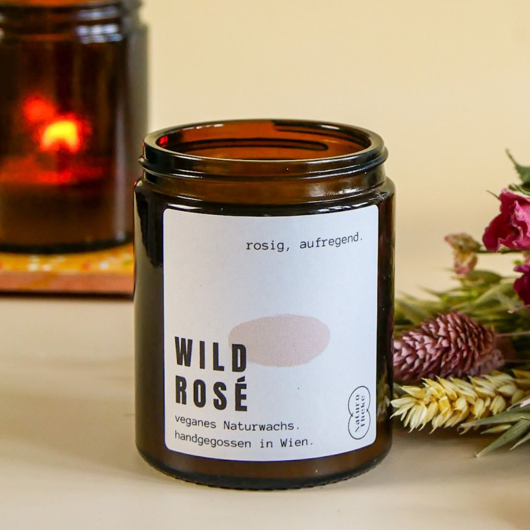 Wild Rosé Kerze im Tiegel + Geschenkbox