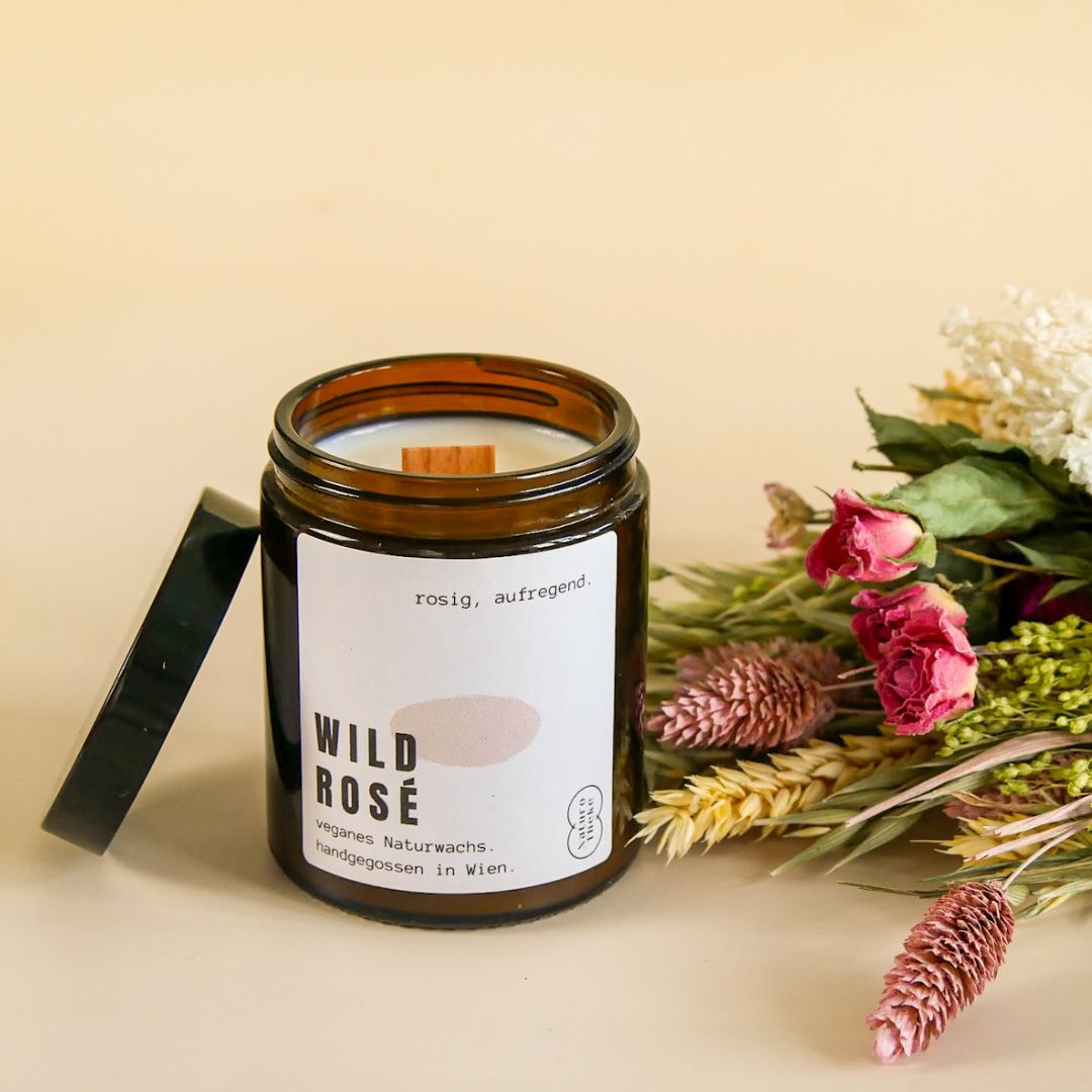 Wild Rosé Kerze im Tiegel + Geschenkbox