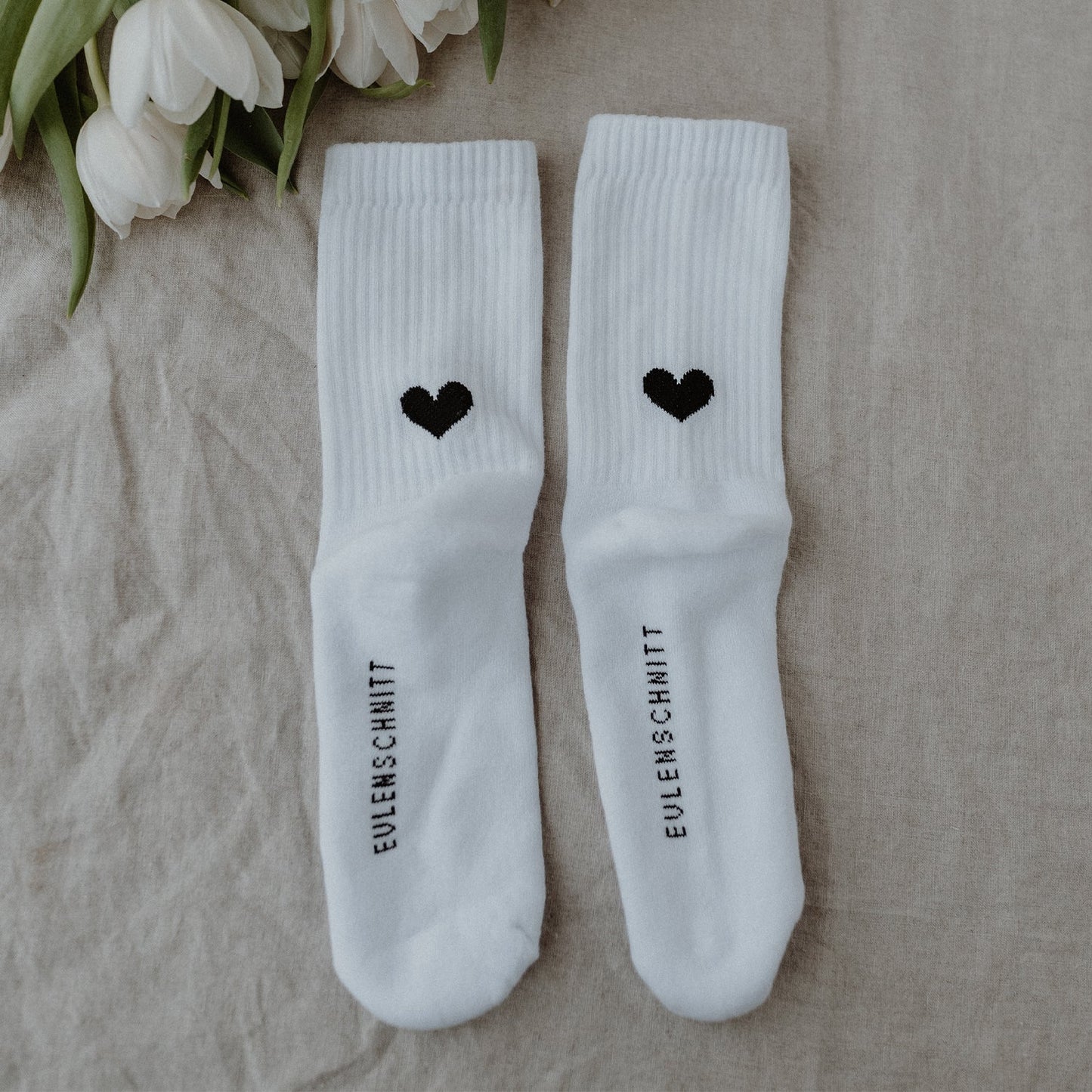 Socken Herz schwarz