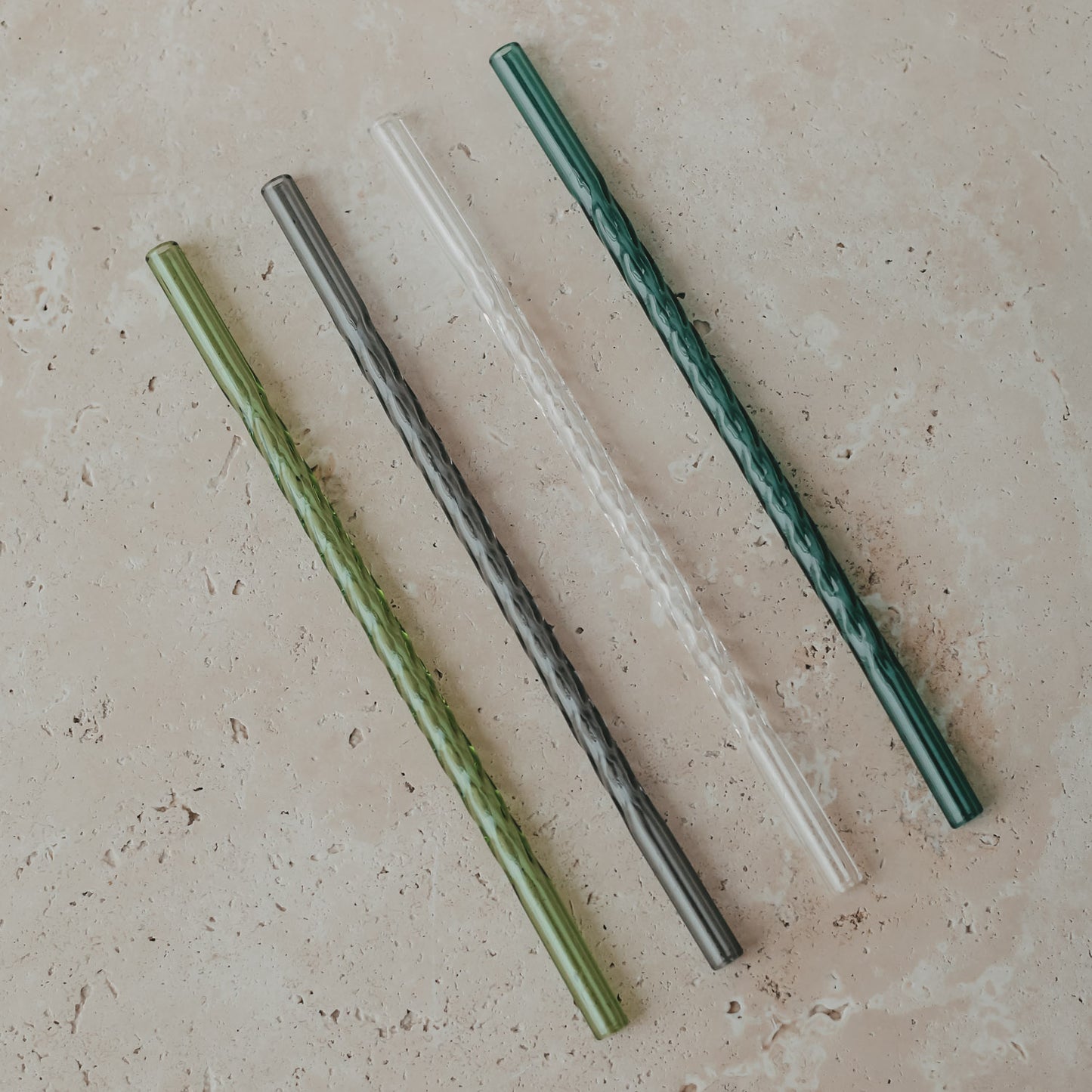 Glas Strohhalme (4er Set) - verschiedene Varianten