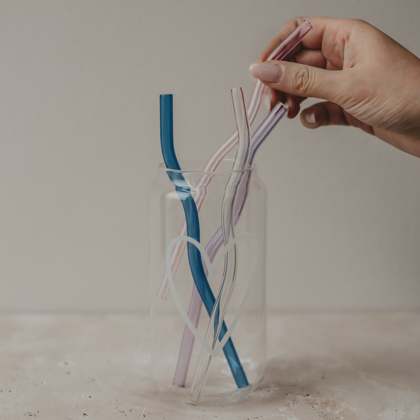 Glas Strohhalme (4er Set) - verschiedene Varianten