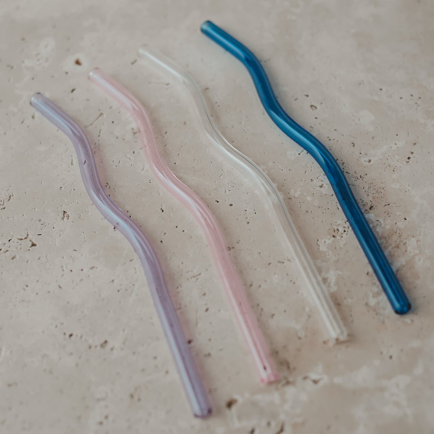 Glas Strohhalme (4er Set) - verschiedene Varianten