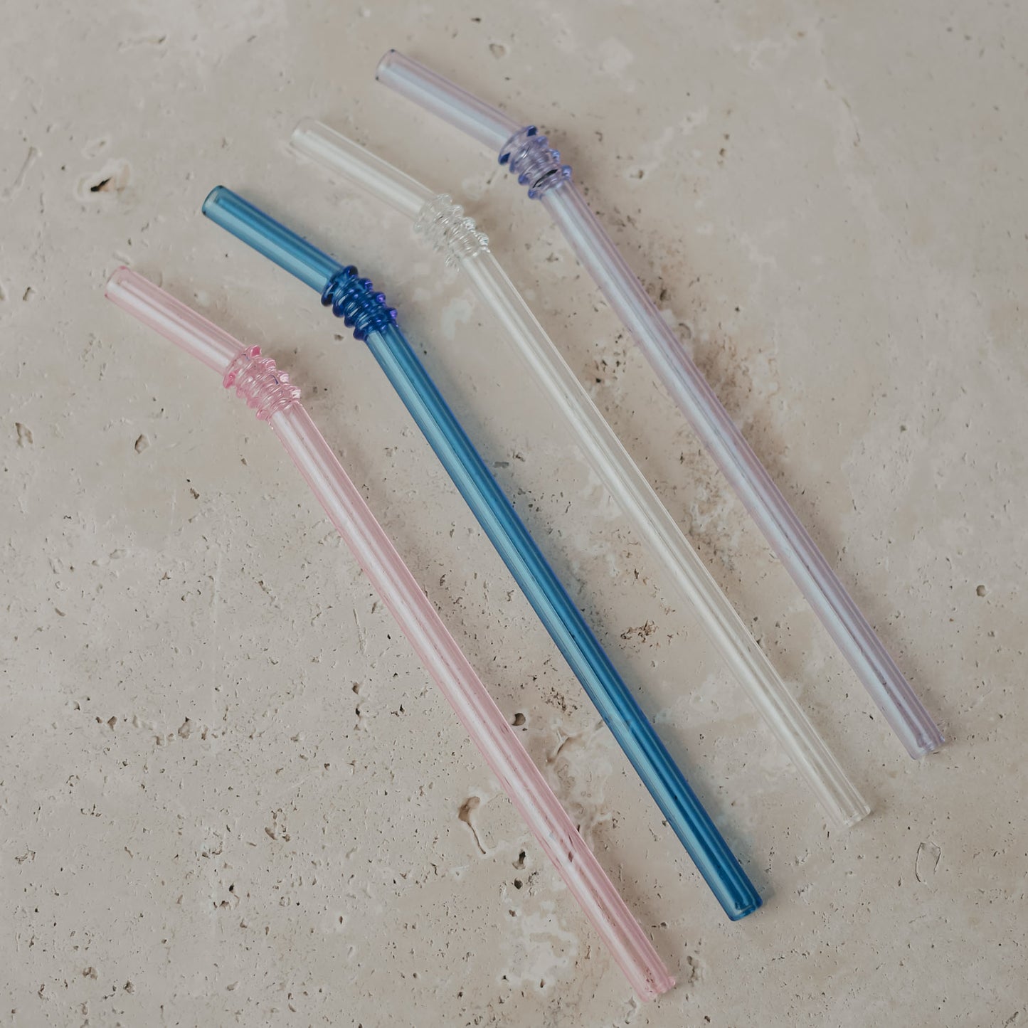Glas Strohhalme (4er Set) - verschiedene Varianten