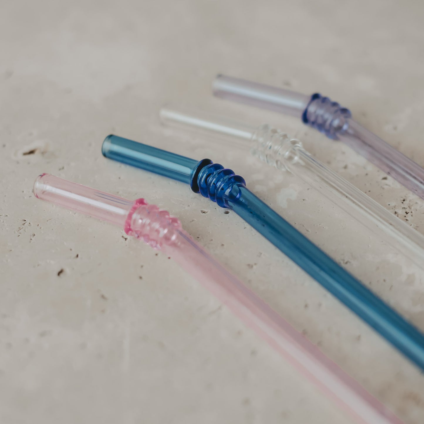 Glas Strohhalme (4er Set) - verschiedene Varianten