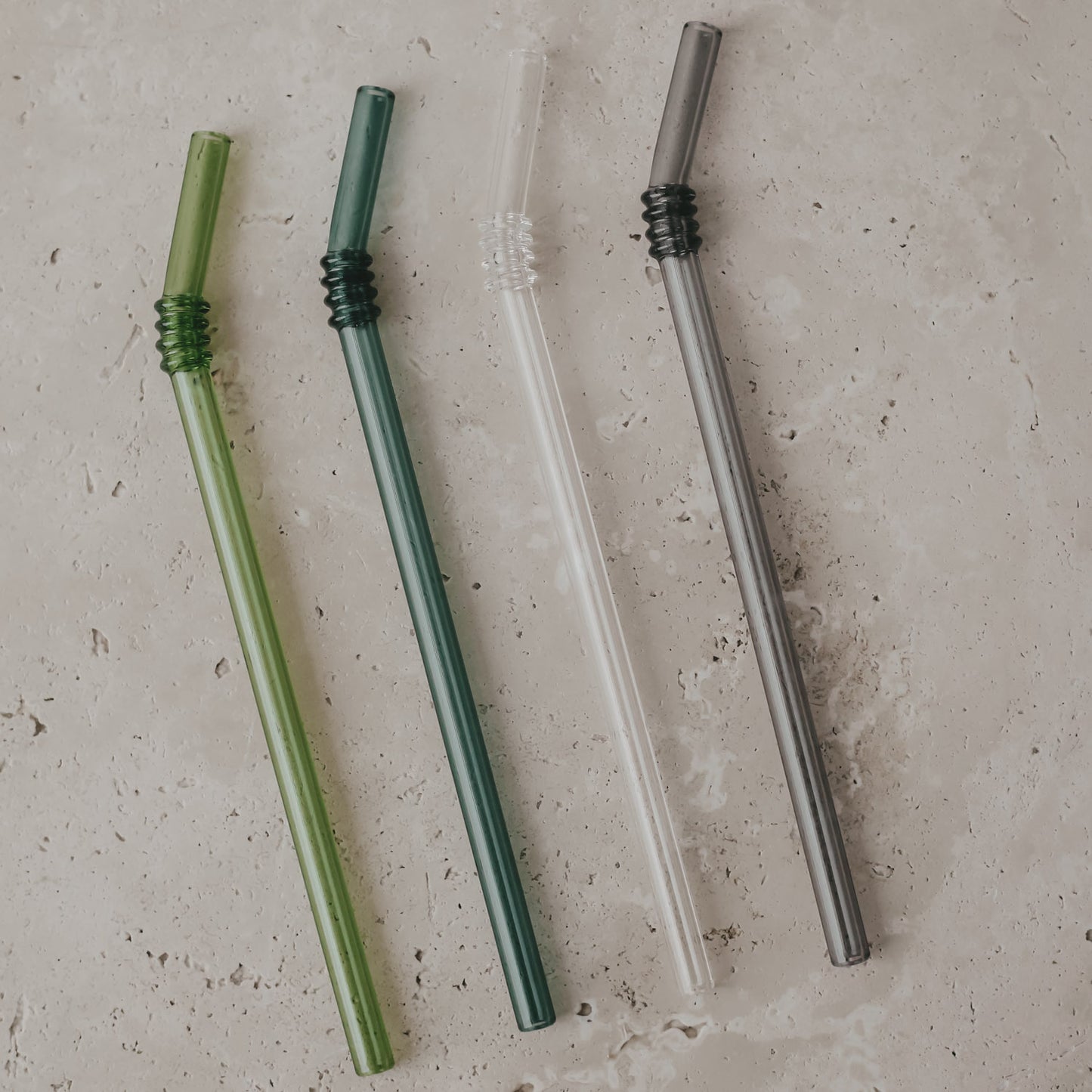Glas Strohhalme (4er Set) - verschiedene Varianten