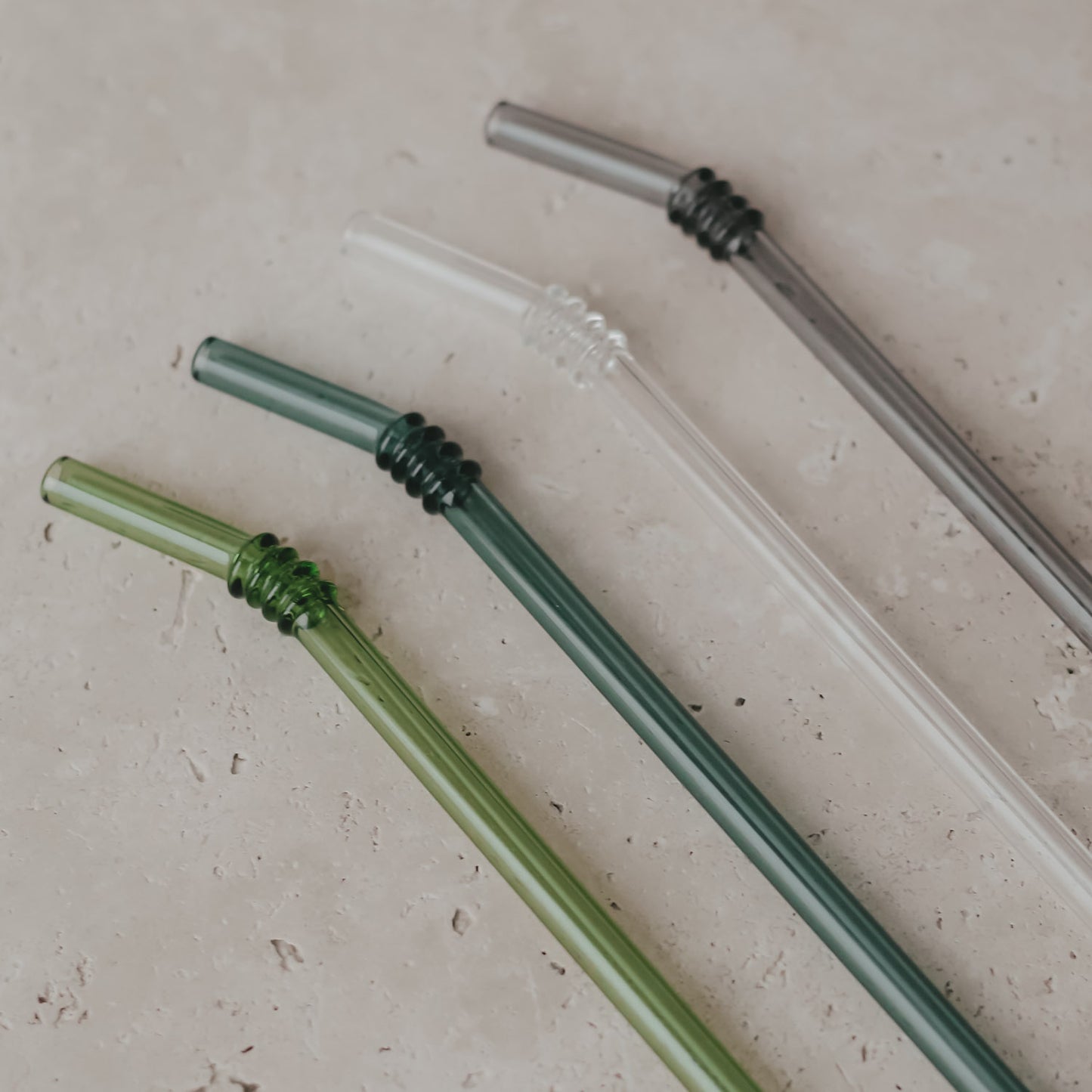 Glas Strohhalme (4er Set) - verschiedene Varianten