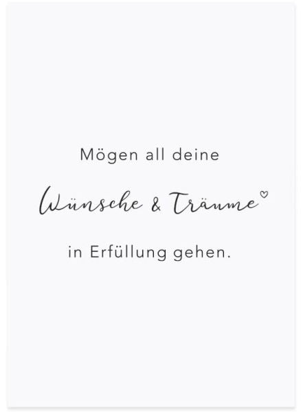 Postkarte Eulenschnitt - Wünsche & Träume