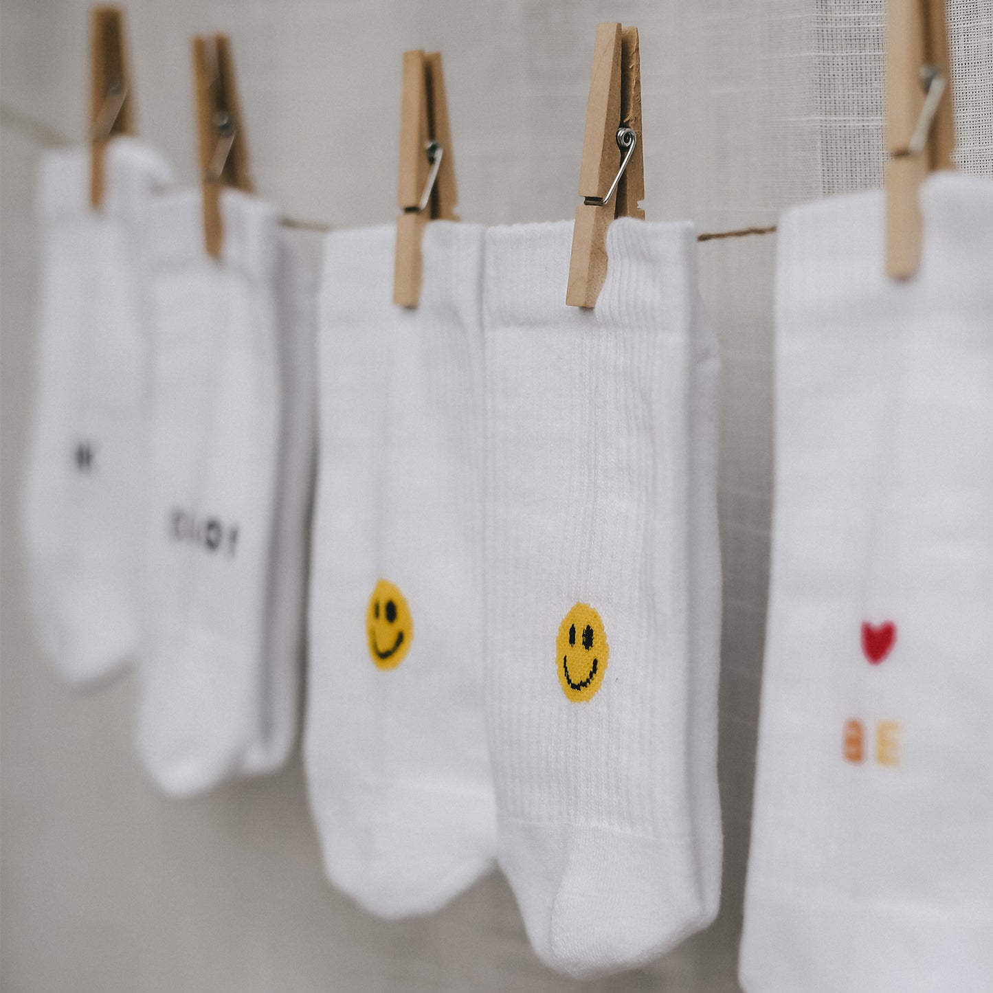 Socken gelb Smiley