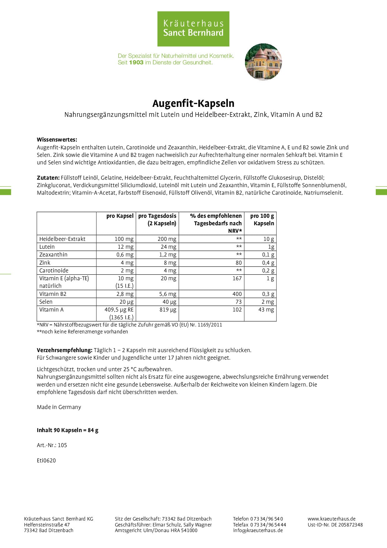 Augenfit Kapseln