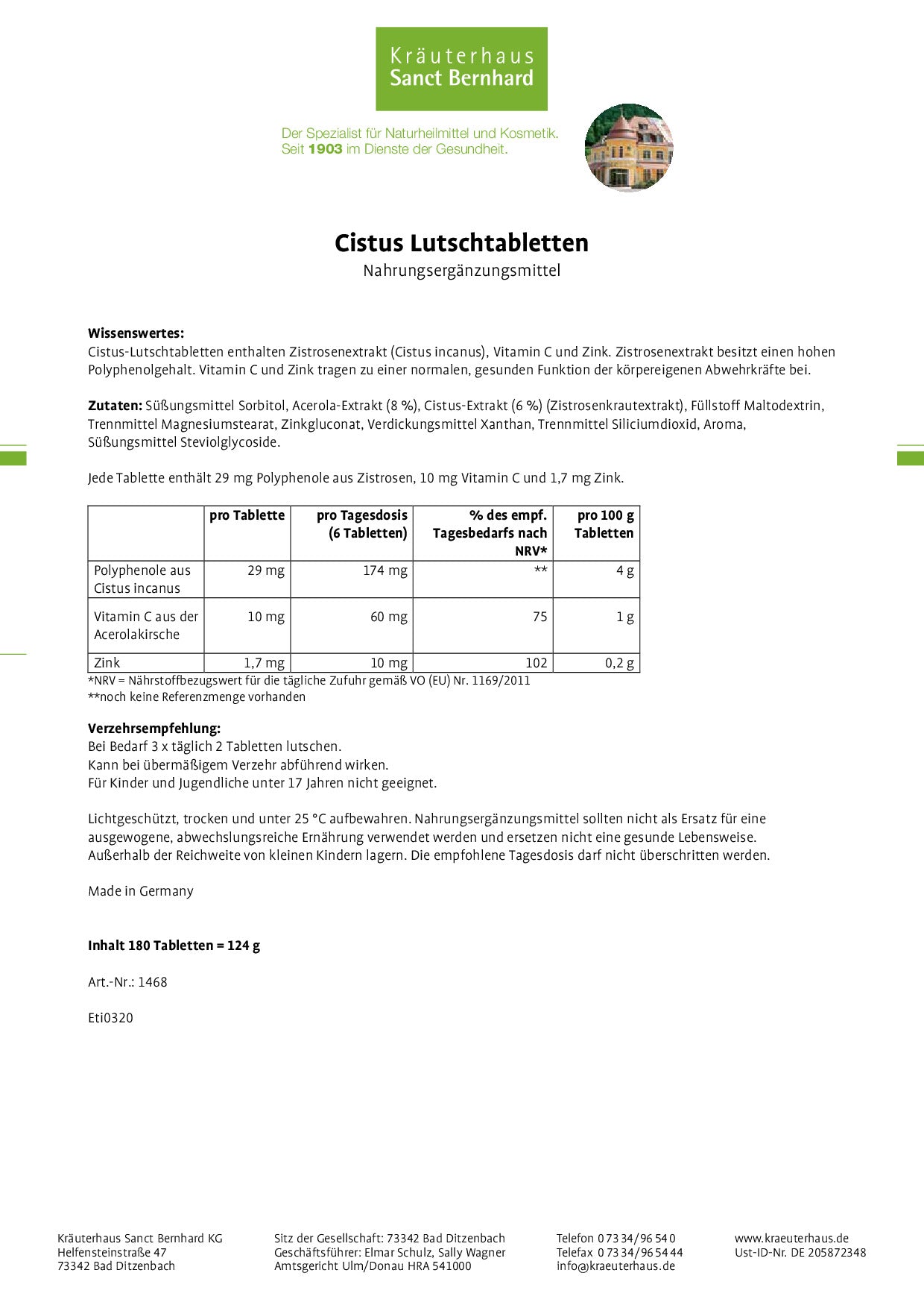 Cistus Lutschtabletten