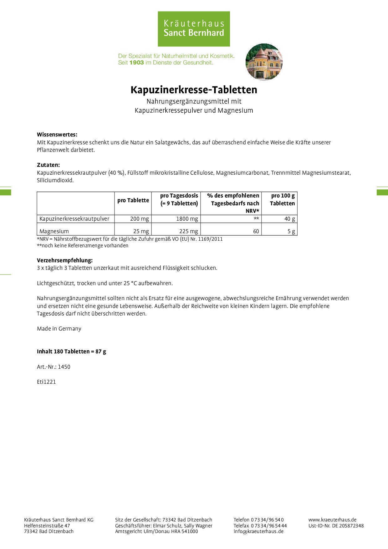 Kapuzinerkresse