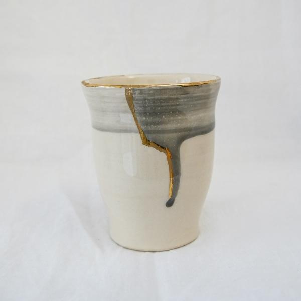 Keramik Becher grau