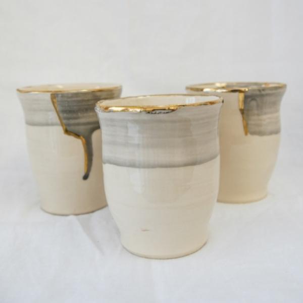 Keramik Becher grau
