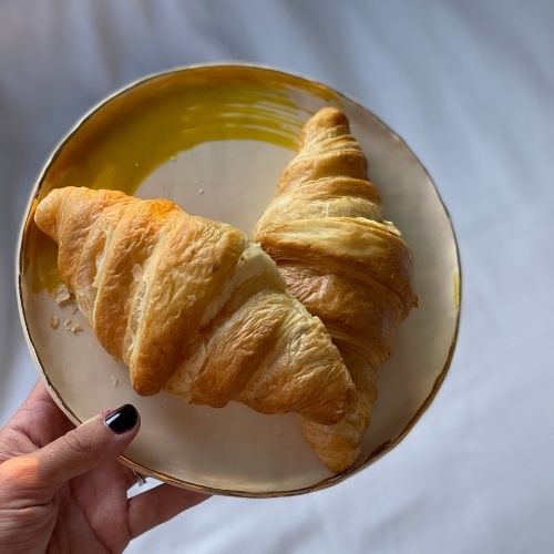 Keramik Teller mit Farbklecks