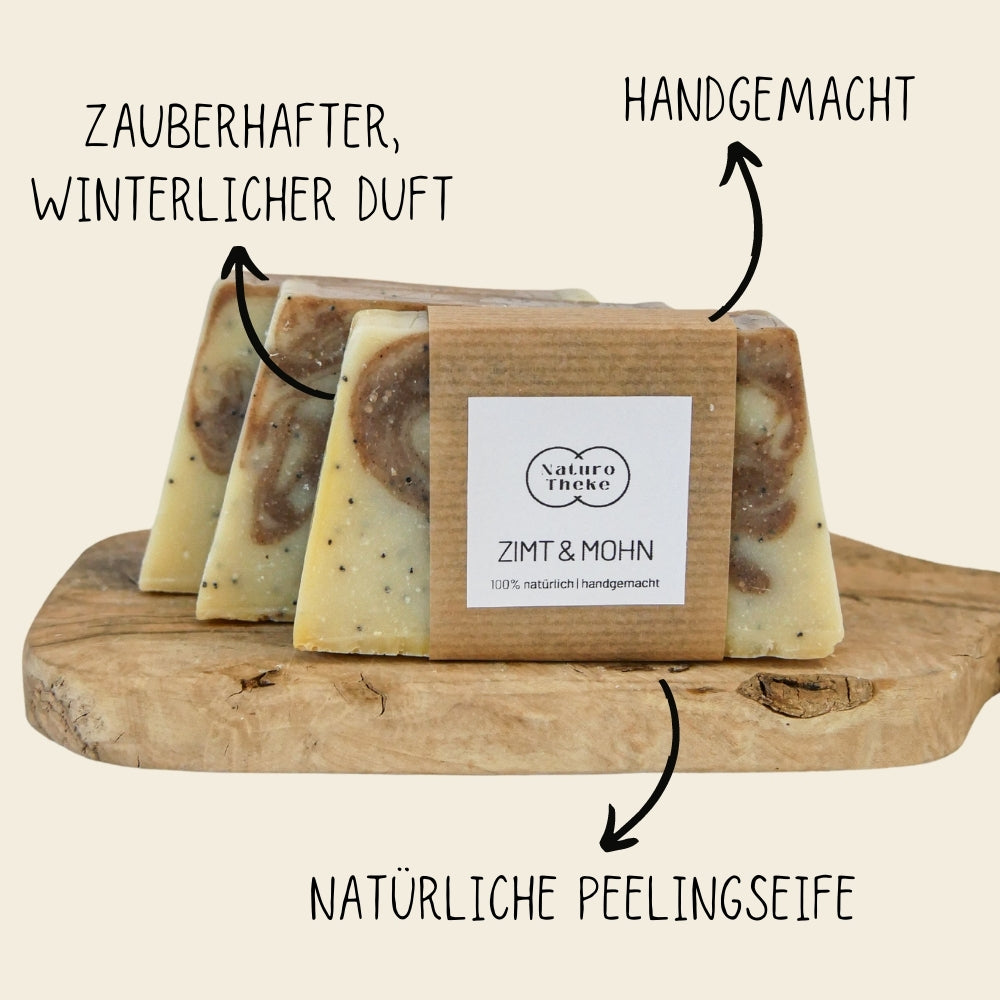 Zimt und Mohn Naturseife