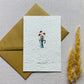 Einpflanzbare Weihnachtskarte aus handgemachtem Saatpapier | Alles Gute