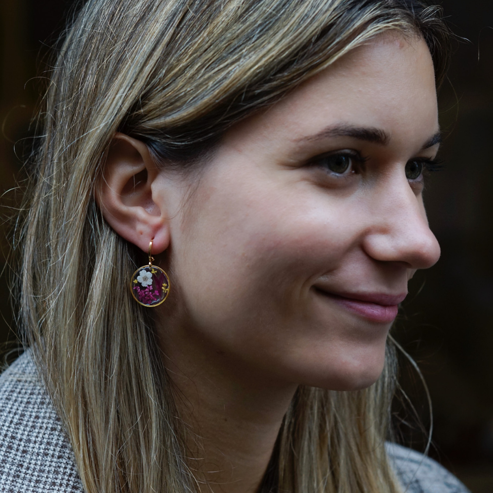 Vergissmeinnicht Ohrringe Silber / Gold versch. Größen