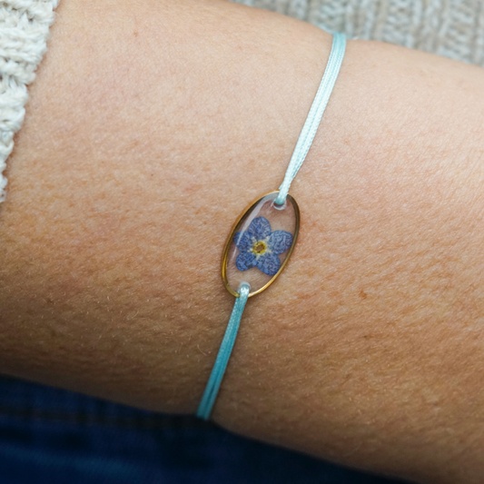 Vergissmeinnicht Armband oval