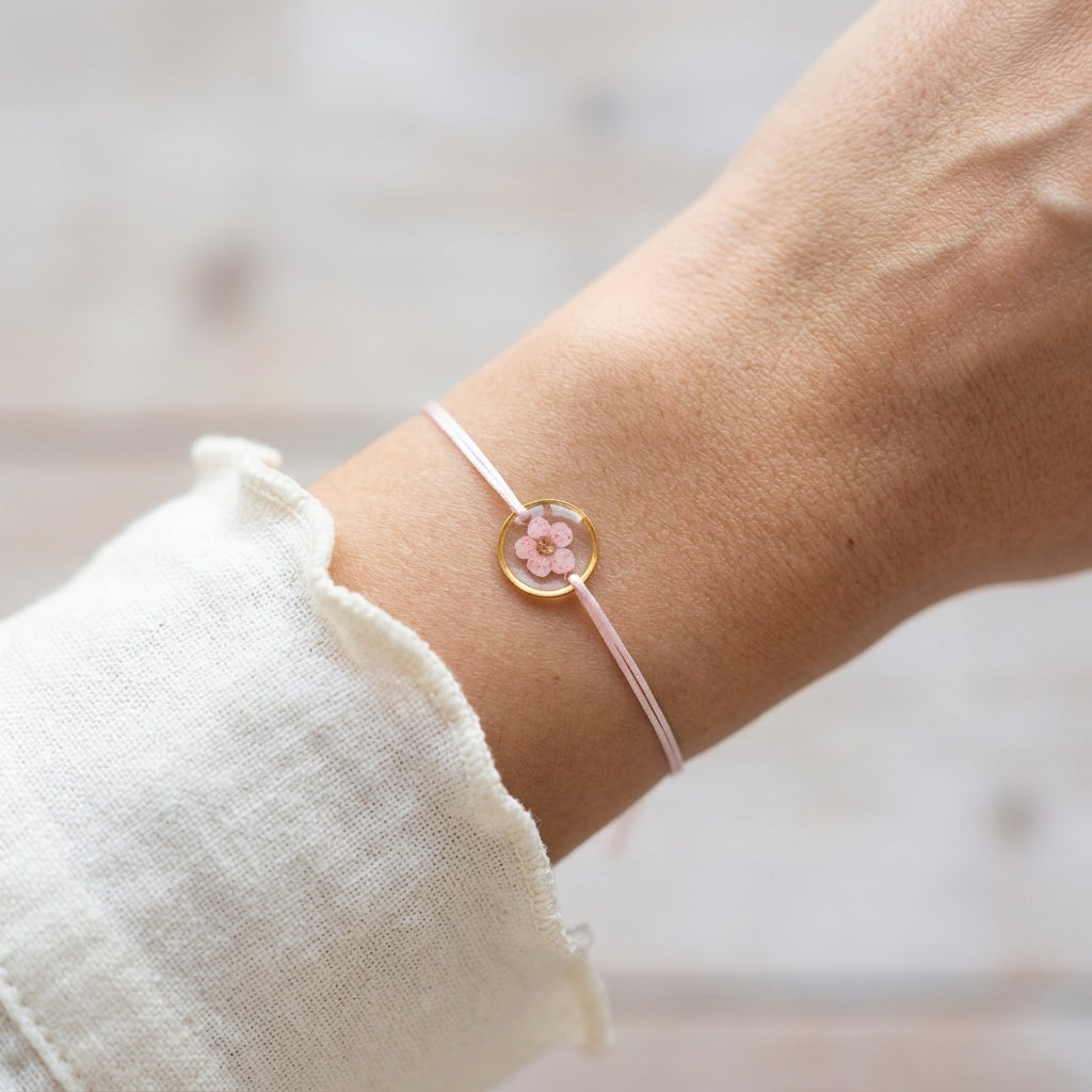 Flor Armband Rosa