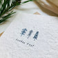 Einpflanzbare Karte aus handgemachtem Saatpapier | frohes Fest Bäume