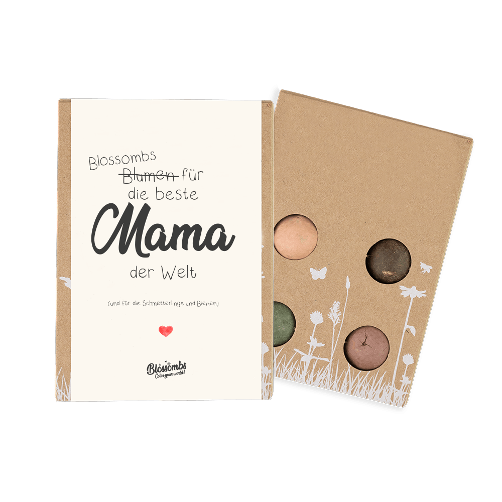 Geschenkbox klein mit Samenkugeln - Mama
