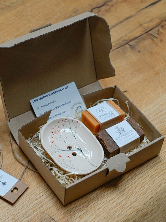 Geschenkbox Seifenschale & Naturseifen