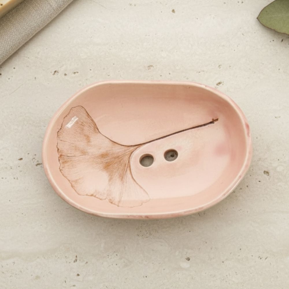 Ginkgo Seifenschale (kleinere Größe)