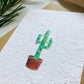 Einpflanzbare Weihnachtskarte aus handgemachtem Saatpapier | Kaktus