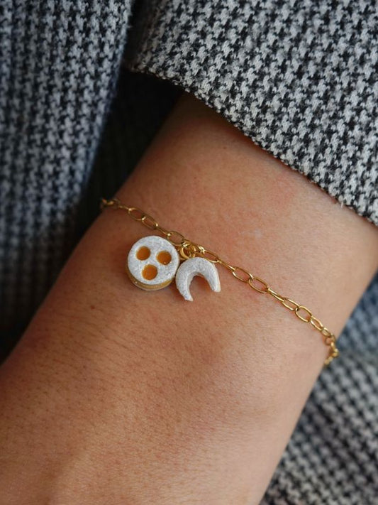 Keks Armband Linzeraugen, Vanillekipferl