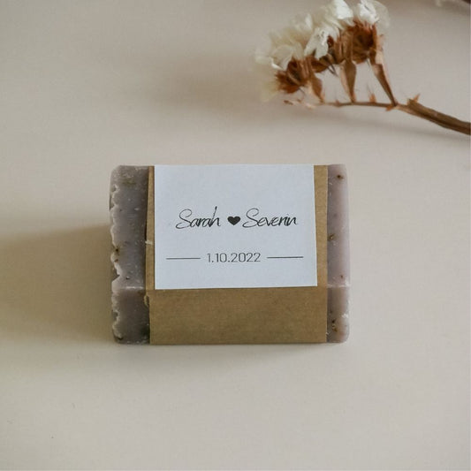 Personalisierte Naturseife – Gastgeschenk