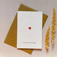 Einpflanzbare Karte aus handgemachtem Saatpapier | Schön, dass es dich gibt