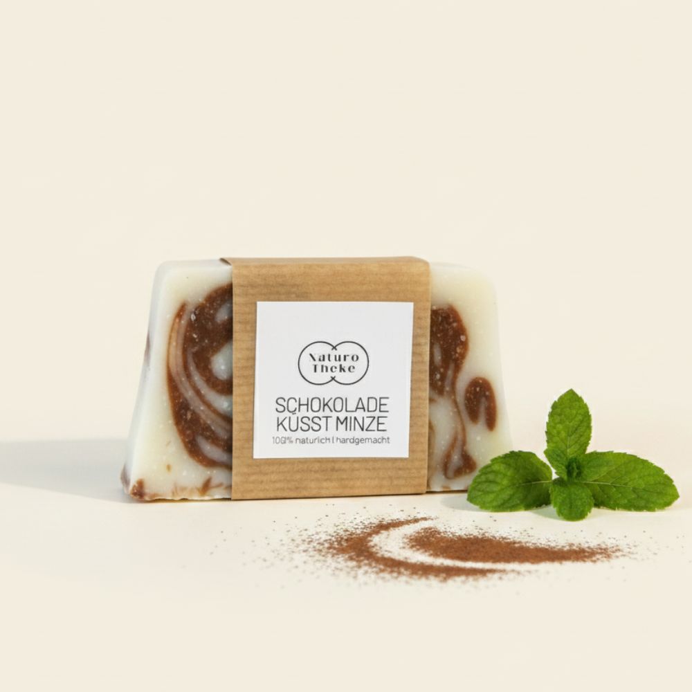 Schokolade küsst Minze Naturseife
