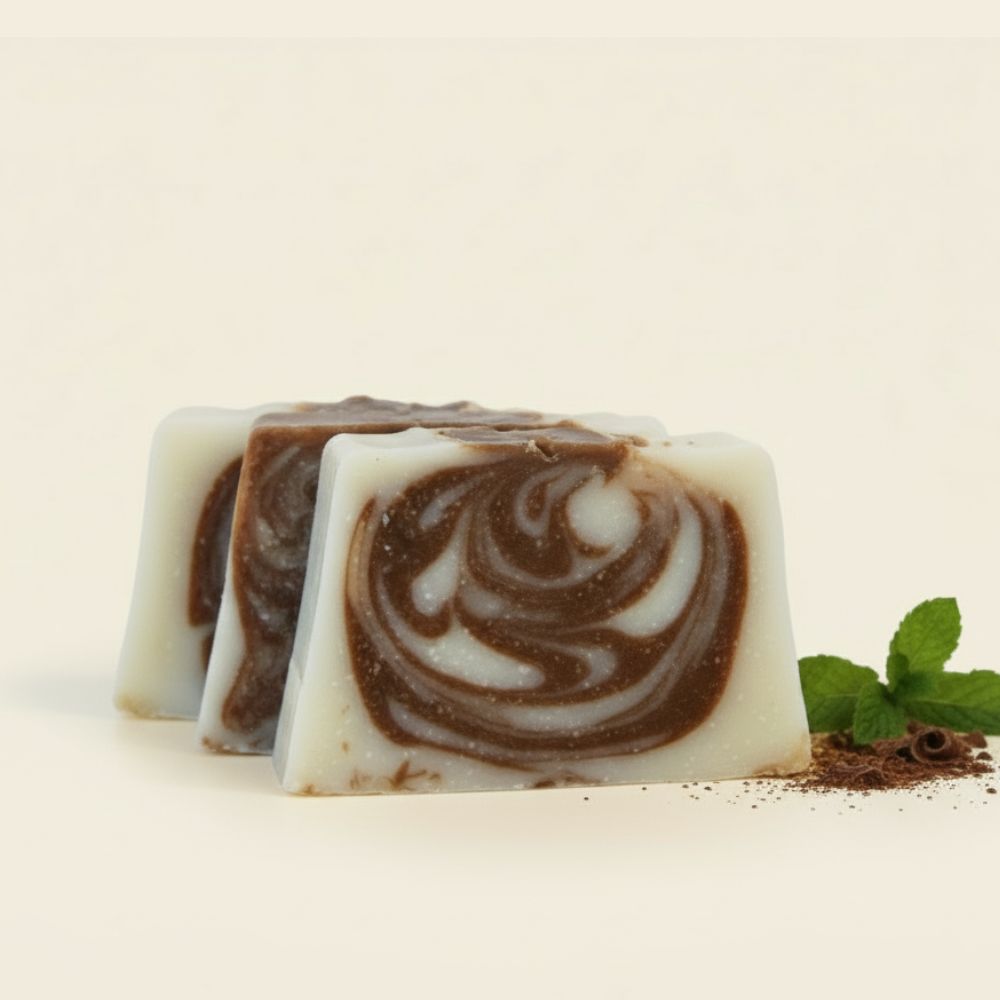 Schokolade küsst Minze Naturseife