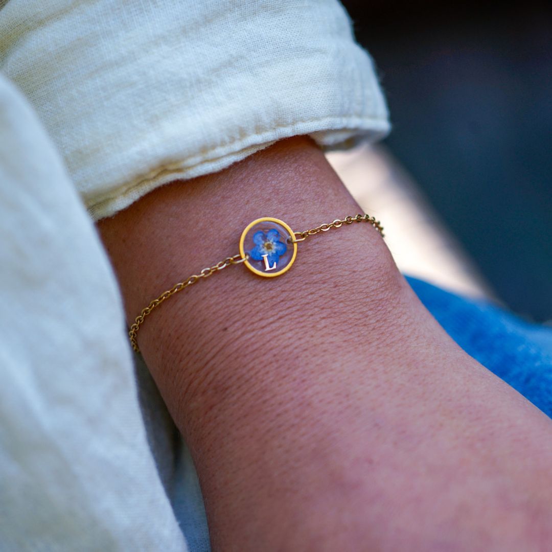 Vergissmeinnicht Armband - personalisiert