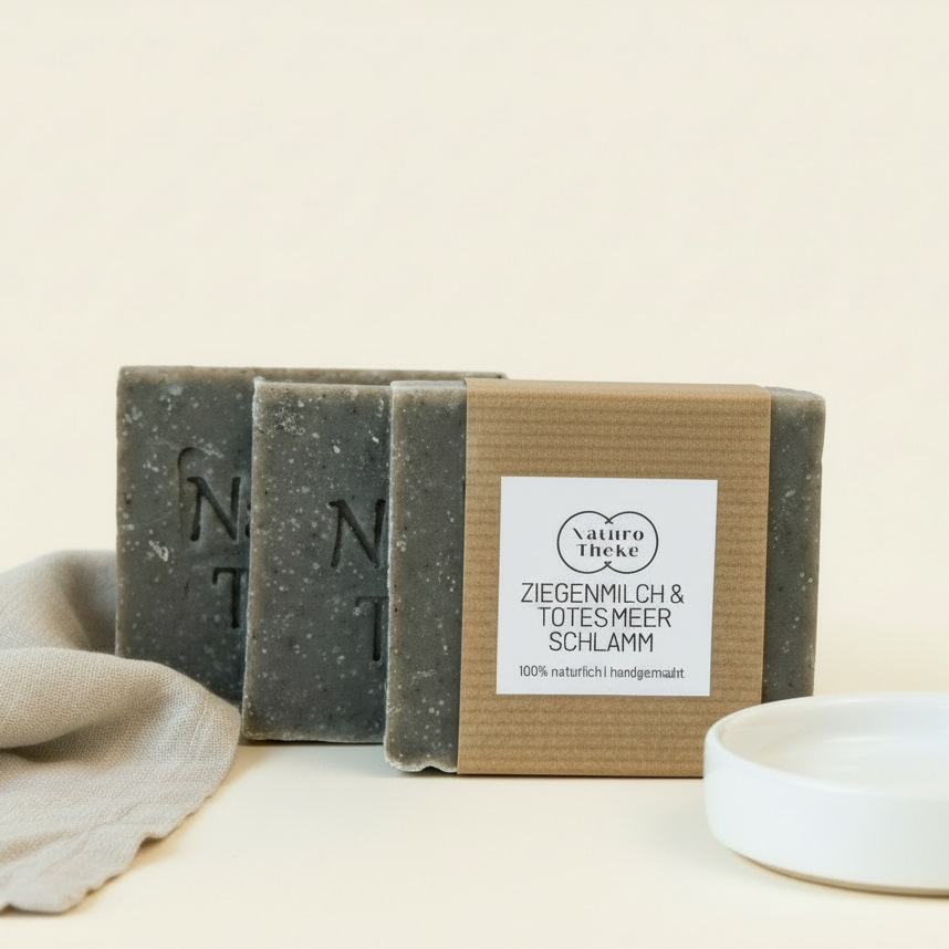 Ziegenmilch und Totes-Meer Schlamm Naturseife