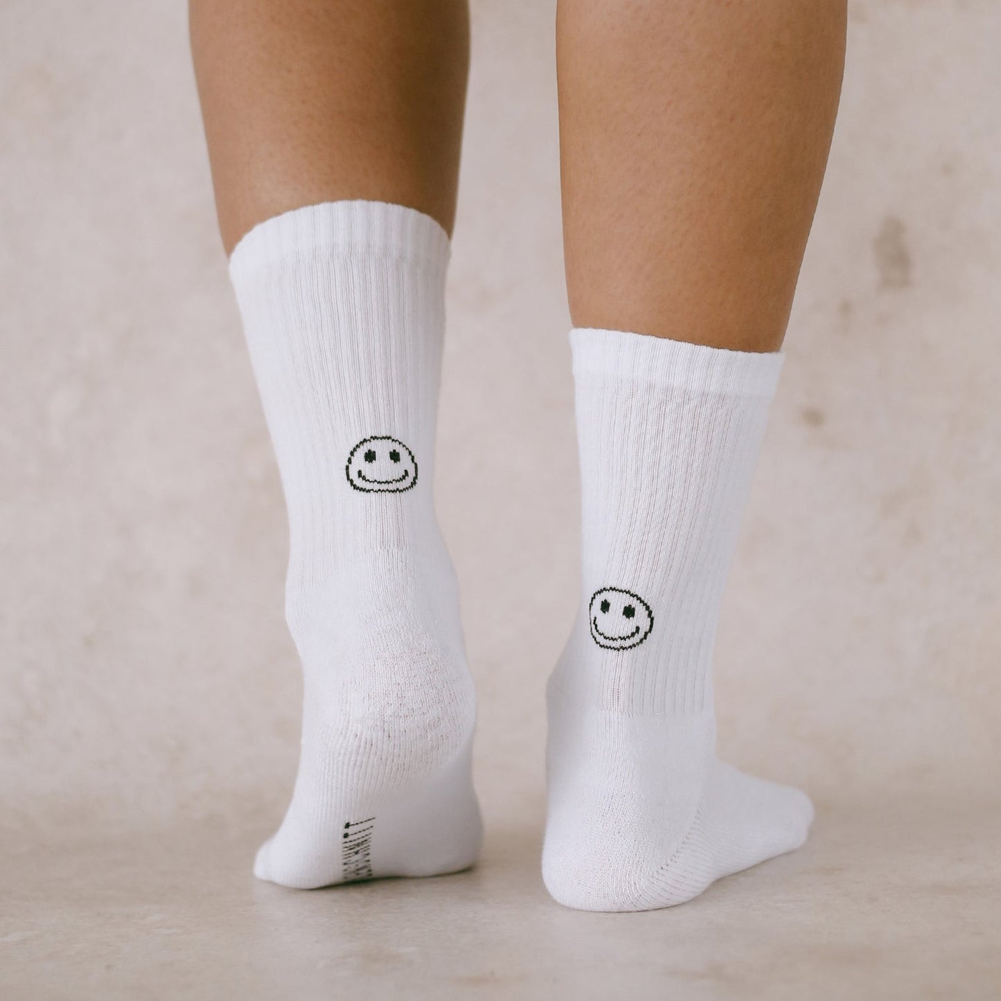 Socken weiß Smiley