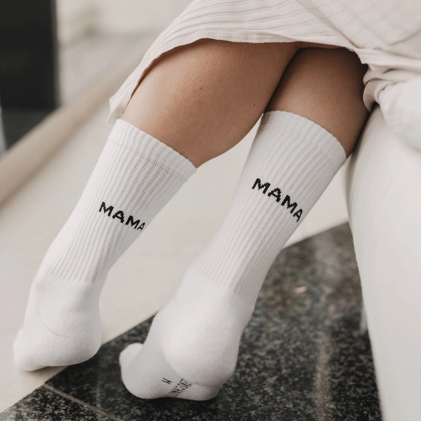 Socken weiß Mama