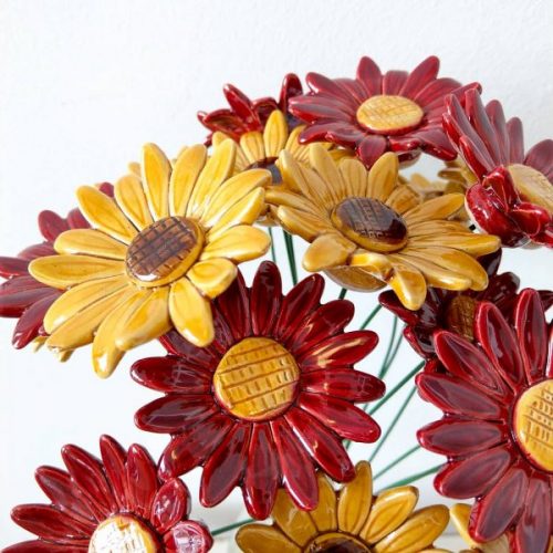 Keramik Sonnenblume rot Wien