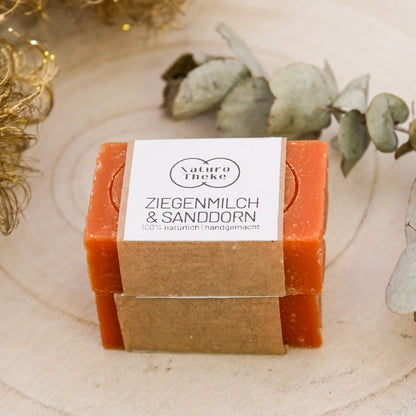 Ziegenmilch und Sanddorn Naturseife